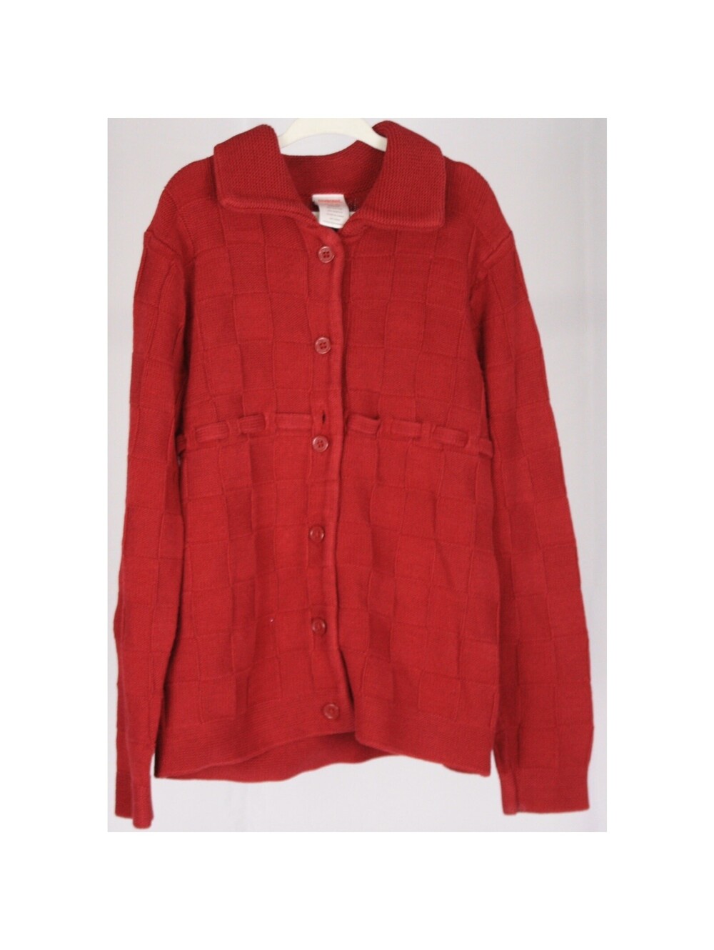 Gymboree Red Knit Cardigan Sweater Girls M 7 8 Button Front